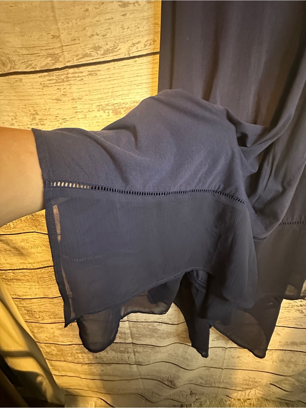 Tommy Bahama Navy Handkerchief Hem Swing Tank Dress Size S/M - Picture 4 of 4